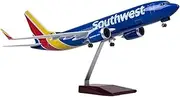 Replica Pre-Build Aircraf Diecast Resin47CM for Scale Southwest B737-700 Aircraft Model W Light and Wheel Commemorate Collection Collection Gift Display