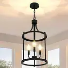 Chandelier Pendant Light Fixture, 3 Light Farmhouse Black Chandelier Pendant Lig