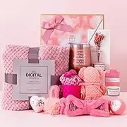 Birthday Gifts for Women,Pink Gifts Box for Women Gifts Basket Care Package Get Well Soon Gifts Relaxing Set Self Care Gifts Unique Gifts Box Birthday Presents Female Friendship Gifts