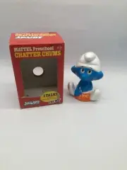 Vintage 1983 Mattel Chatter Chums Peyo Smurf 4209 9779 Working W/ Damaged Box