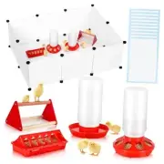 Chicken Brooder Box for Chicks, Brooder Box with Feeder and Waterer, Chick