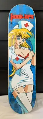 2001 Vintage Hook-Ups Nurse Daisy Skateboard Deck Jeremy Klein
