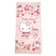 小禮堂 Hello Kitty 棉質浴巾 70x140cm (粉橘櫻花款) 4711198-672998