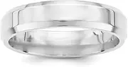 [Wedding Bands] USA SS 5mm Bevel Edge Size 6.5 Band Size 6.5
