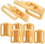 [DEARMAMY] Underwear Button Hooks for Hanging Bras for Women Full Support Covers Front Clasp Bikini Closure Stick Bra Coverage Picture Bra Front Clasp Replacement Row Black Plastic