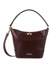 Sandro Small Leather Bucket Bag