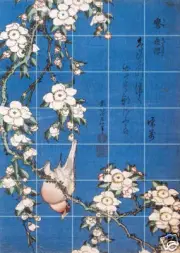 Mural Ceramic Backsplash Bath Japanese Decor Tile #442