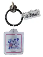 Disney Parks Magic Kingdom Mickey & Minnie Mouse Clear Acrylic Keychain Charm