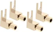 4Pcs Shaped Banana Plug Connectors Speaker Wire Connectors for Amplifiers Durable Spade Clips for Home Theatre Audio Systems