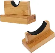 SUPVOX Table Baseball Bat Rack Display Shelf 1 Pair Wooden Construction Display Store Your Collection