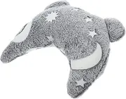 Comfort Pillow for Cats Dogs U-Shape Neck Support Pillow Sleep Aid Soft Filling Night Glow for Relaxation