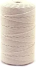 2/3/4MM Macrame Rope Natural Beige Cotton Twisted Cord Artisan Hand Craft, Dream Catchers, DIY Projects