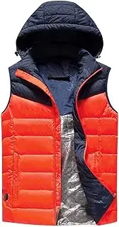 [KLZUOPT] Heated Vest Men Women Duck Down Vests USB Heated Cotton Vest Electric Heating Vest Intelligent Warm Clothes Warm Men Graphene Heated Cotton Vest Men Women Heated Jackets (Color : D, Size : (2X-L))