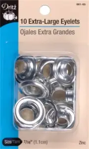Dritz 661-65 Eyelets 7/16" 10/Pkg-Nickel