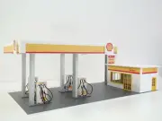 Gas station diorama model kit Scale 1:43 Miniature petrol station 1/43