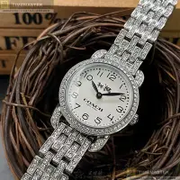在飛比找Yahoo!奇摩拍賣優惠-COACH手錶,編號CH00049,24mm銀圓形精鋼錶殼,