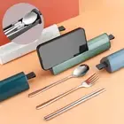 Dining Utensils Home Portable Stainless Steel Cutlery Set with Travel Case