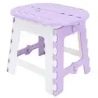 (Light Purple)Foldable Step Stool Household Plastic Small Folding Step Stool A