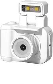 Gen.2 Mini Retro Keychain Camera, Pocket-Sized Fun with Vintage Flair, snap, 1080p HD Mini Retro Camera Micro DV/Camcorder with Led Flash Light (128G,White)