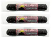 Wild Boar Game Meat Summer Sausage Pack of 3 Exotic Meat, Gluten-Free, MSG-Fr...