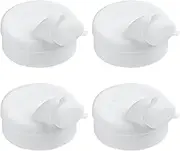 Reusable Silicone Pour Spout Lid for Syntic Glass Milk Bottles (Openingφ1.8’’±0.1’’) of Capacity 16Oz/ 32Oz/64Oz, White,4 Pack