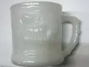 VTG BC Comics Grog Caveman Fire King Milk Glass Coffee Cup, Hart Clean No Issues