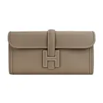 HERMES POCHETTE JIGE U刻 SWIFT皮革H穿釦大手拿包(18大象灰)