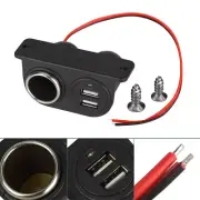 Car Cigarette Lighter Dual USB Power Outlet Socket Plug Adapter 12V Accessories (for: Ford)