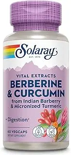 Solaray Berberine & Curcumin Root Extract 600 mg VCapsules, 60 Count