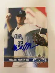 Micah Miniard 2017 Signed Lake County Captains Team Card