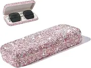[BLAZDEVE] Sparkly Rhinestone Eyeglasses Case, Elegant Shiny Glasses Case with Rhinestones, Bling Rhinestones Hard Shell Eyewear Holder for Women Sunglasses