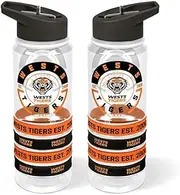 Wests Tigers NRL Rugby League Tritan Bottle with Rubber Bands