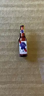 Official Pabst Blue Ribbon PBR Logo Beer Bottle Promo Lapel Pin Button