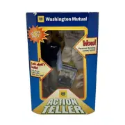 Washington Mutual Action Teller Doll As Seen on TV 12” New in Box Rare Promo