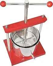Cheese Tincture Herb Fruit Wine Manual Press -1.6Gallon/ 6 Litre-Power Ball Handle-Stainless Steel & Iron for Juice, Herbal Juice,Cider,Wine,Olive Oil