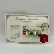 Vintage Russian Nesting Dolls Kilt/Brooch Pin New With Original Packaging (card)
