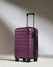 [Antler] Expandable Carry-on Luggage in Dark Heather Purple - Logo