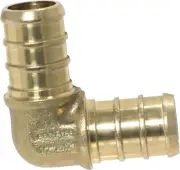 100 Pieces 1/2" Pex Elbow - Brass Pex B Crimp Fittings, Brass, 100 Pacs