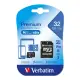 【Verbatim 威寶】Premium MicroSDHC 32GB C10 V10 UHS-I U1記憶卡(44083)