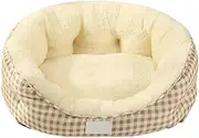 Cat Beds for Indoor Cats with Side, Dog Bed for Small Dogs, Cute Calming Pet Sofa with Washable, Cuddle Kitten with Anti-Slip,S