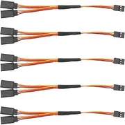 Y Type Servo Motor Extension Cable, Compatible with Futaba Compatible with JR Compatible with Spektrum Compatible with Hitec Plug Connector (1 Male to 2 Female)