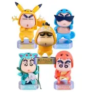 5pcs/1set Anime Figure Cos Crayon Shin-Chan Kawaii Figurine Toys For Children