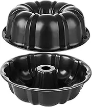ASelected 2 PCS 24 cm,9.6 in Cake Mould Baking Pan,Ring Cake Tin,Carbon Steel Round Baking Mould,Round Cake Pan Tray,Cake Tin with Non-Stick Coating,Baking Dish Moulding Tin for Cake