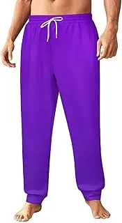 [Generic] Men's Sweatpants, Vibrant Purple Haze-543, Polyester Joggers, Sweatpants Jogging Pants for Workout Running