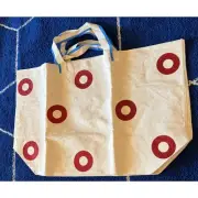 Sparkling Glittered Phish Donut 13 Gallon Capacity Tote Bag 100% Cotton