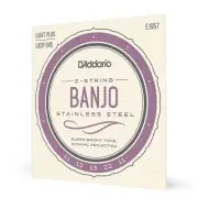 D'Addario EJS57 Custom Medium Stainless Steel 5-String Banjo Strings (11-22 G...