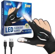 Rechargeable Flashlight Gloves for Adults, Stocking Stuffers, Cool Camping Gadge