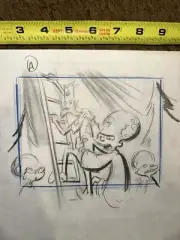 Hey Arnold Production Animation Art, Pencil, “Arnold’s Halloween”
