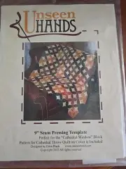 9" Seam Pressing Template by Unseen Hands and Pattern for Cathedral Throw Quilt