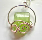 Peridot Crystal Pendant - Maya Canyon - Sterling Silver j3187